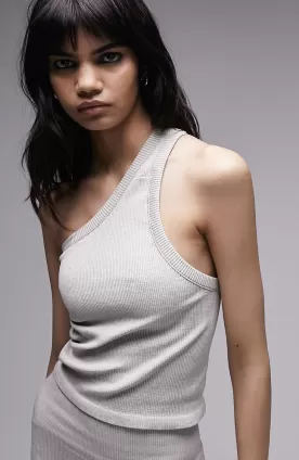 Seamless One Shoulder Open Back Top